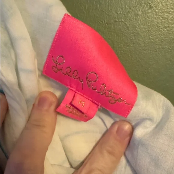 Lilly Pulitzer Addilyn one-shoulder eyelet mini dress EUC Medium - Picture 4 of 10